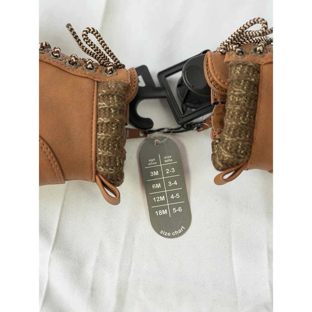 Wonder Nation Sweater Knit Boot, Chestnut, Baby Girl Size 2 NWT - Picture 6 of 8